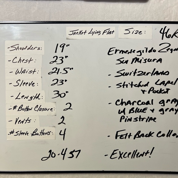 Ermenegildo Zegna Misura 46R Brown Blue Stripe Blazer Sport Suit Jacket 15 Mil - Picture 10 of 16